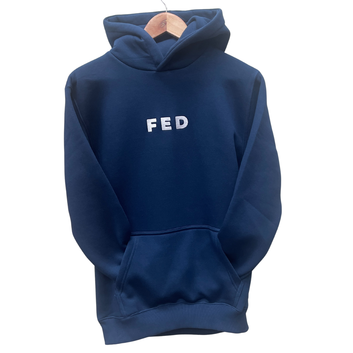 FED Hoodie With 'Farming est 10,000 BC' Back Print - Blue