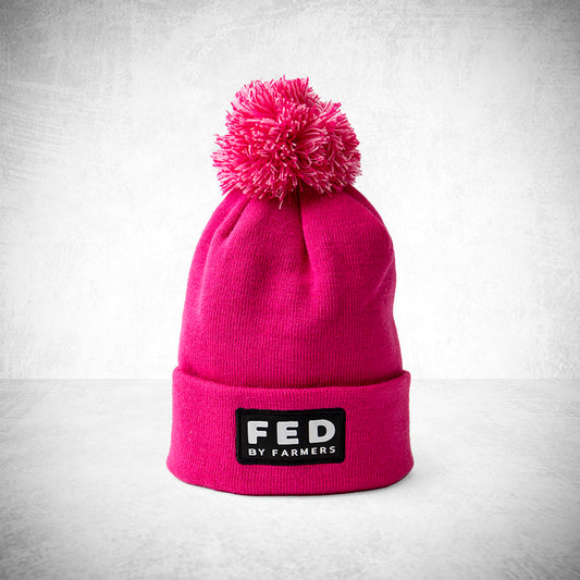 FED Bobble Hat in Pink