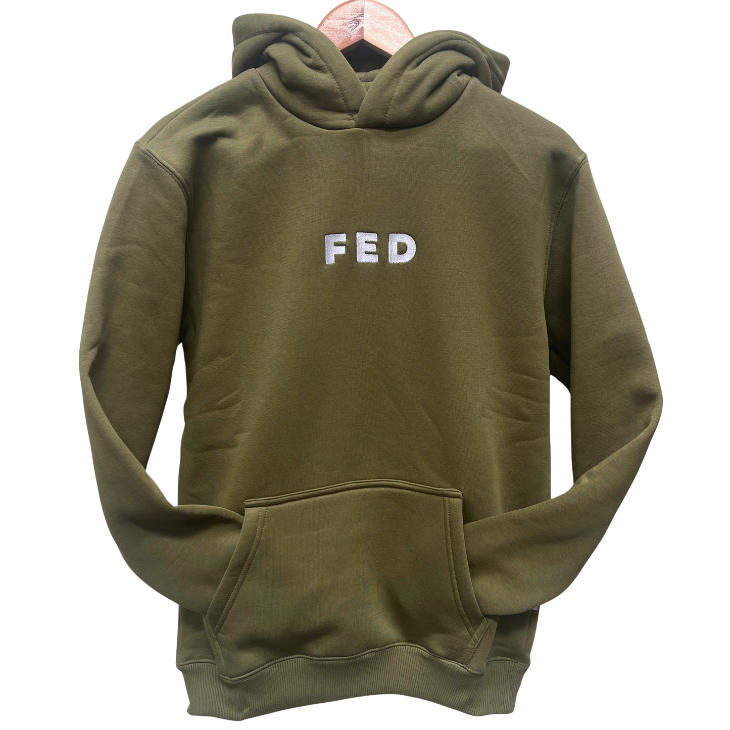 FED Hoodie With 'Beware of the Bull' Back Print - Green
