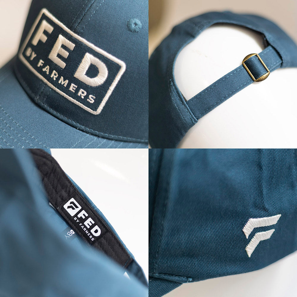 FED Baseball Cap in Coral Blue