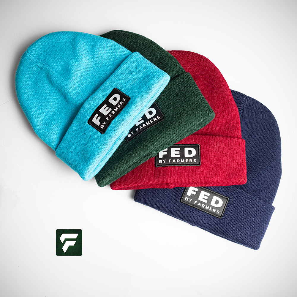 FED Beanie in Aqua Blue