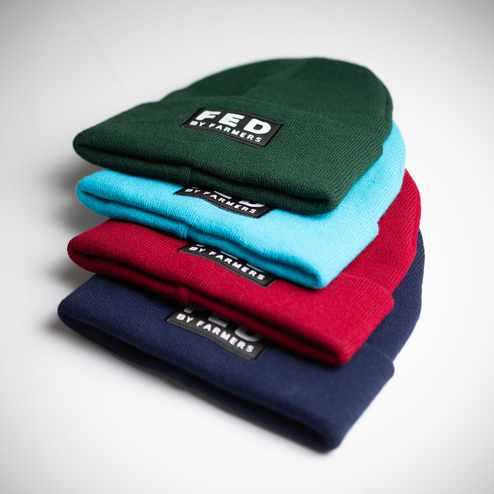 FED Beanie in Aqua Blue