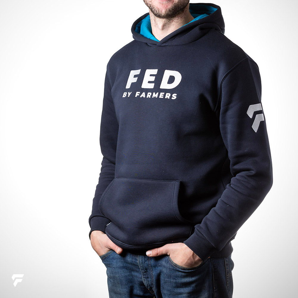 FED Unisex Pullover Hoodie in Navy