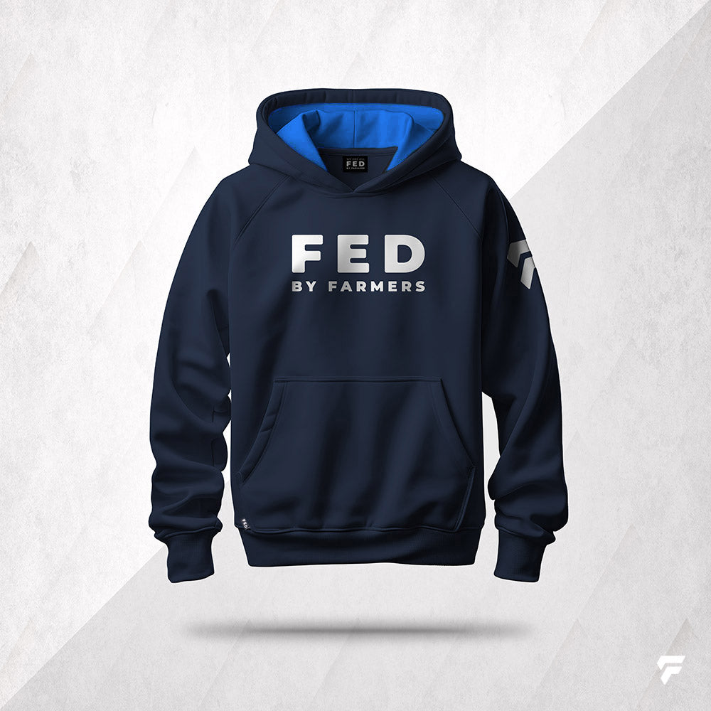 FED Unisex Pullover Hoodie in Navy