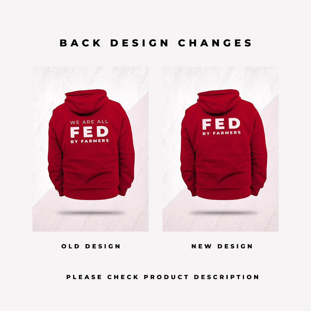 FED Unisex Pullover Hoodie in Red