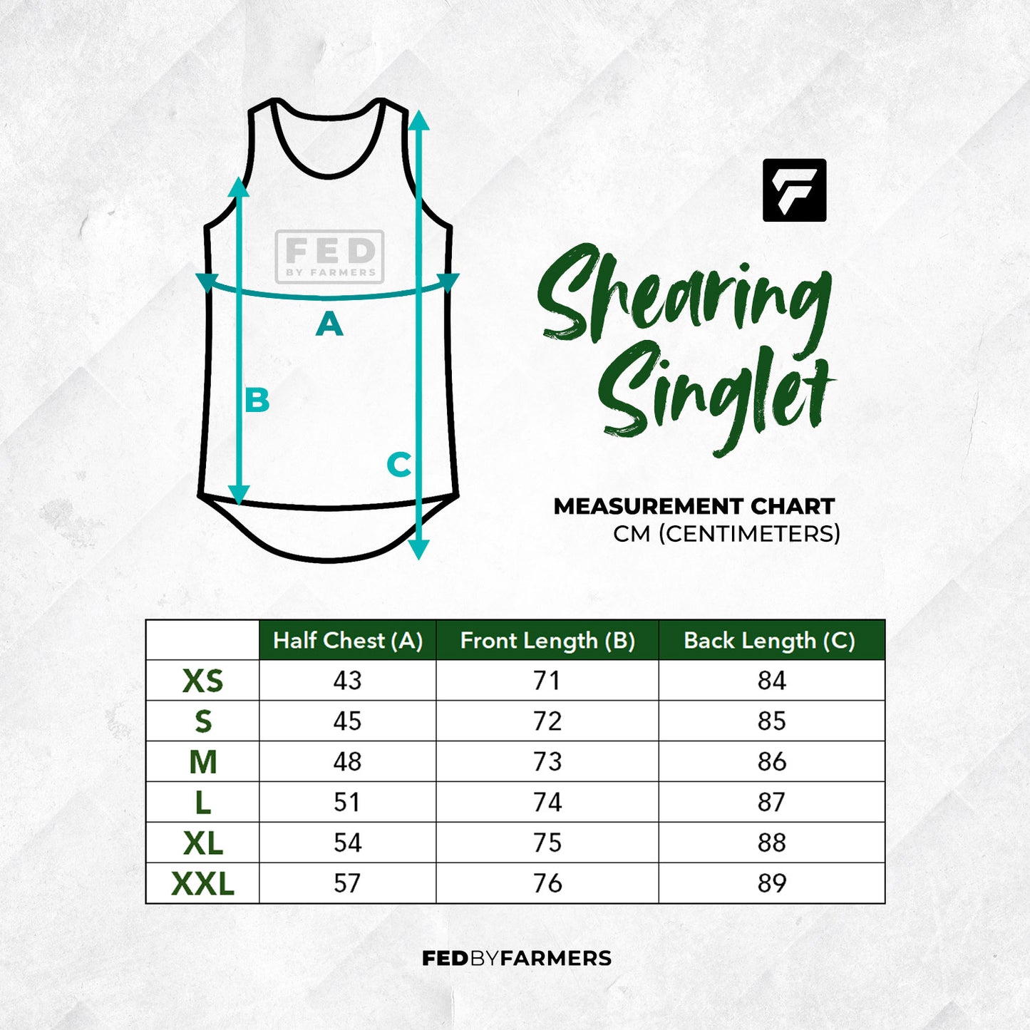 FED Shearing Singlet - GREEN