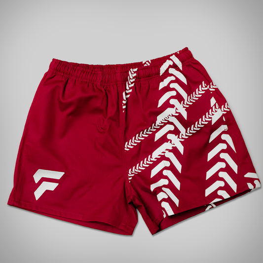 FED Rugby Shorts Cherry Tractor Print